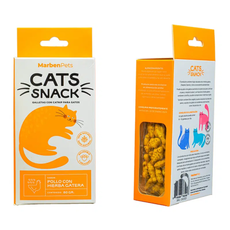 Galletas de Pollo con hierba gatera 80g – Cats Snacks