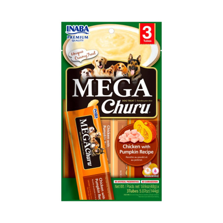 Mega Churu de pollo con zapallo (144gr)