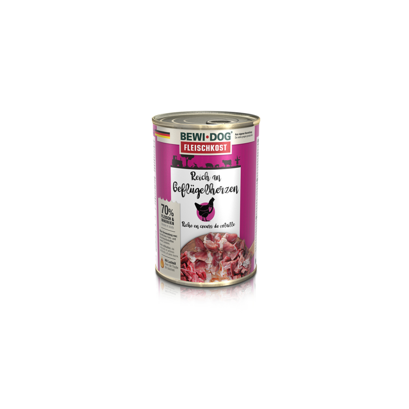 Bewidog Rico en Corazones de Ave 400gr Bewidog Rico en Corazones de Ave 400gr
