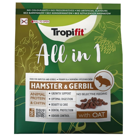 Tropifit ALL IN 1 HAMSTER & GERBIL 500G